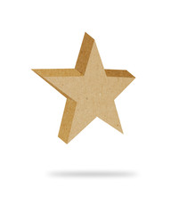Obraz premium Paper texture, 3D Star recycled paper on white background