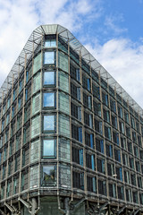 Fototapeta premium Underground station sign Bank in the City of London, one of the leading centres of global finance.