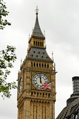 Fototapeta na wymiar Detail of the Clock Tower Big Ben, Palace of Westminster, London, England. UK.