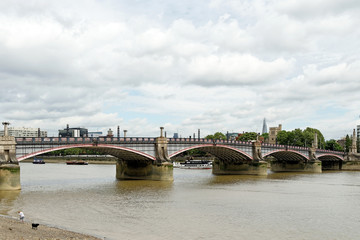 Lambeth Bridge over river Thames, London, England.