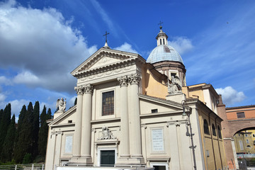 Fototapeta na wymiar San Rocco all'Augusteo, neoclassical church in Rome
