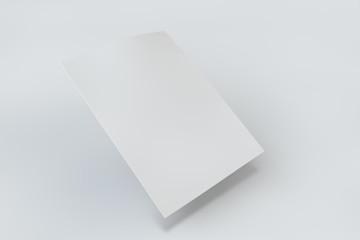 Mock up poster on white background. 3D rendering poster standart format A5 / A4 / A3 / A2 / A1/ A0. Three-dimensional rendering.