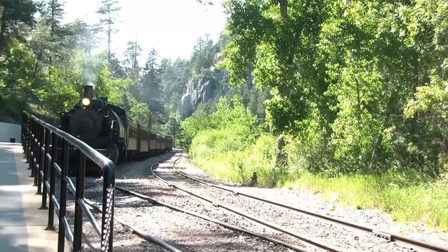 Old Train Approaching Station