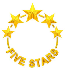 Five golden stars