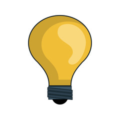 yellow bulb power light energy electricity efficient object  vector illustration isolated