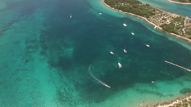 Flying over Adriatic in Croatia