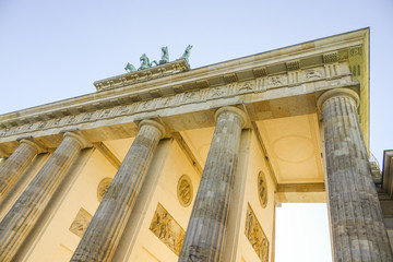 Fototapeta premium Famous Brandenburg Gate in Berlin called Brandenburger Tor