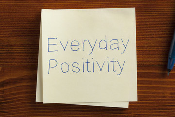 Everyday Positivity written on a note