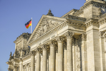 Federal Government Office - German Bundestag Reichtagsgebaeude in Berlin