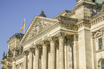 Federal Government Office - German Bundestag Reichtagsgebaeude in Berlin