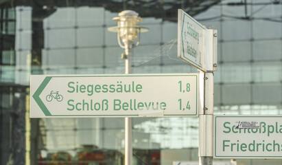 Direction signs at Central Station Berlin