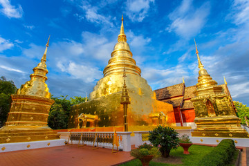 Wat Phra Singh is located in the western part of the old city center of Chiang Mai,Thailand