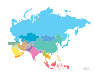 Map of Asia continent