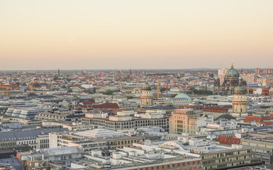 Fototapeta na wymiar Aerial view over the city of Berlin Germany