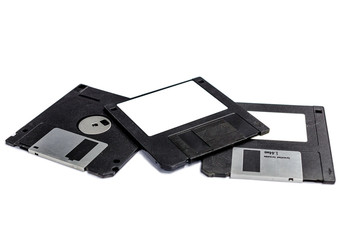 Floppy disk on white background