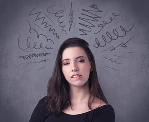 girl with funny facial expression