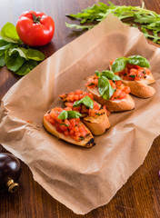Bruschetta with wine