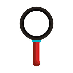 lupe magnifying glass investigation and science tool instrument vector illustration