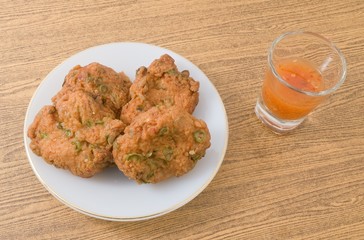 Thai Fish Cakes Served With Chili Sauce