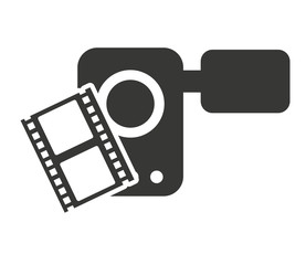 handy cam with cinema icon vector illustration design