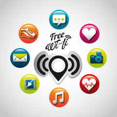 wifi connection signal icons vector illustration design