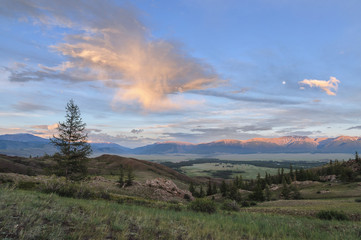 Cloud/Cloud over Chuya valley, Altai Mountains, Siberia, Russia