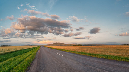 Fototapeta premium Road to the mountains/Road to Altai mountains, Siberia, Russia