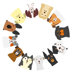 Obraz premium dogs circle