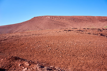 Martian landscape in Kichik-Alay Valley of Kyrgyzstan