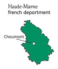 Haute-Marne french department map