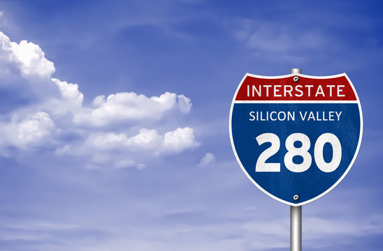 Silicon Valley Interstate road sign