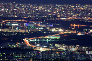 Fototapeta premium 六甲山山頂からの夜景