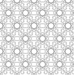 Black and white Seamless Floral Pattern