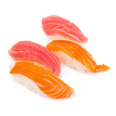 sushi on white background