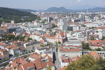 Fototapeta na wymiar panoramic view of Ljubljana
