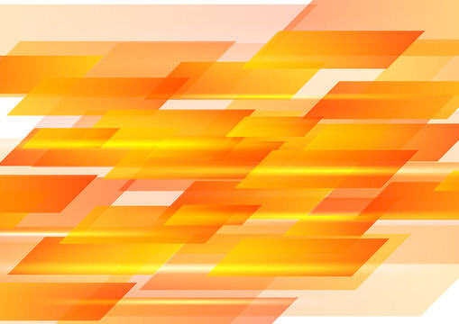 Hi-tech Orange Shapes Abstract Vector Background