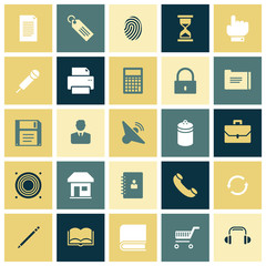 Flat design icons for user interface