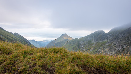 Fototapeta premium Fagaraš mountains in Southern Carpathians, Romania