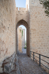 Fototapeta na wymiar arch of tower in Santa Catalina Castle in Jaen