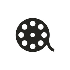 Film roll, video icon vector