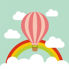 Hot air balloon vector