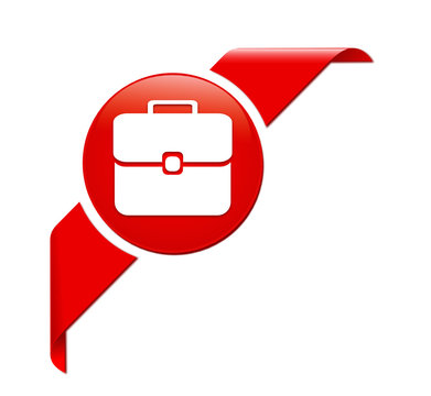 malette sur bouton coin rouge