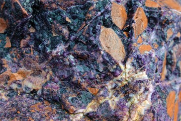 Amethyst mineral close up