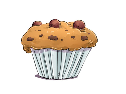 ilustracion madalena muffin
