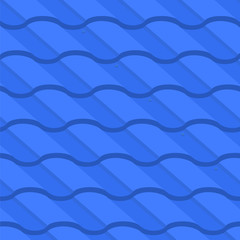 Vector illustration: Background of corrugated metal tile element

