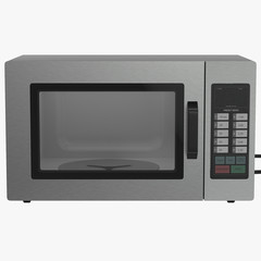 Microwave oven isolated on white 3d illustration
