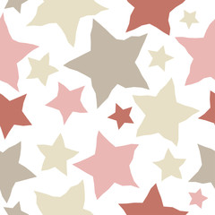 Seamless vector background with decorative stars. Print. Cloth design, wallpaper.