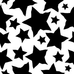 Obraz premium Seamless vector background with decorative stars. Print. Cloth design, wallpaper.