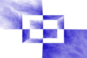 Fototapeta na wymiar Illustration of a dark blue and white 3d box