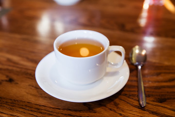 Cup of tea on the table